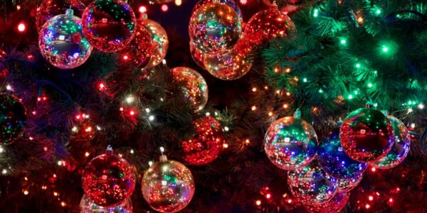 Christmas ornaments and lights